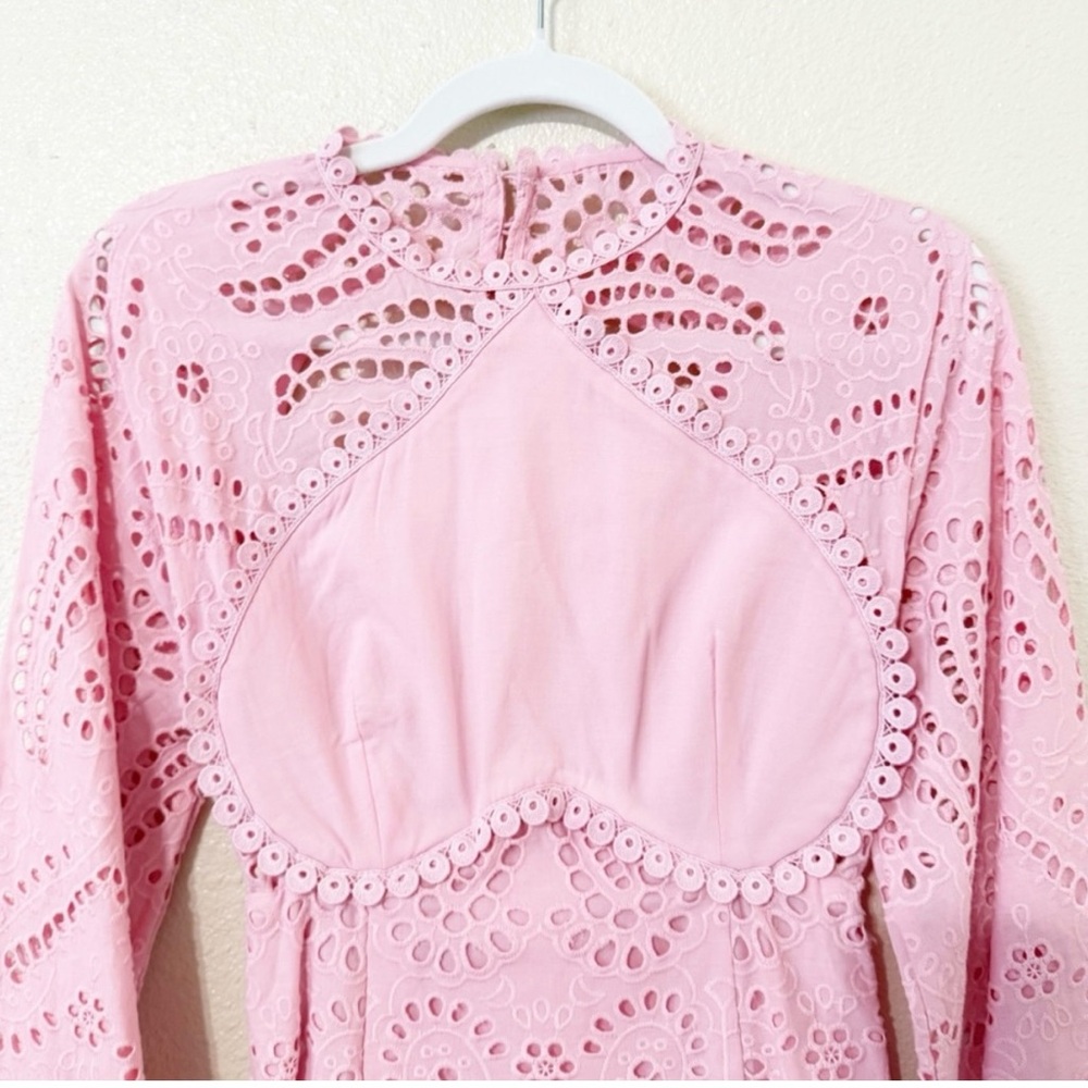 Lace the Label - Pink Lace Open-Back Dress Small - Picture 5 of 10